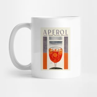Retro Aperol Spritz Poster Vintage Barshelf Homebar, Kitchen Bar Prints, Vintage Drinks, Recipe, Wall Art Mug